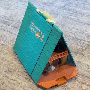 Fisher-Price Teal and Brown A-Frame Playset with Carry Handle